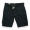 BLU ROCK NEW YORK MENS FLEX STRETCH BELTED CARGO SHORTS - SIZE: MEN 40 - BLACK - Brand New