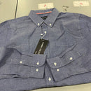 CLASSIC COLLECTION LONG SLEEVE COLLAR SHIRT - SIZE: MEN S - BLUE - Brand New