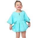 GERBER BABY GIRL'S TODDLER KAFTAN SWIM COVER UP, 3890111DA, AQUA, 3T - AQUA - Like New