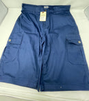 ROAMING SOUL MEN'S COTTON FLEX STRETCH CARGO SHORTS SIZE 34 - BLUE - Like New