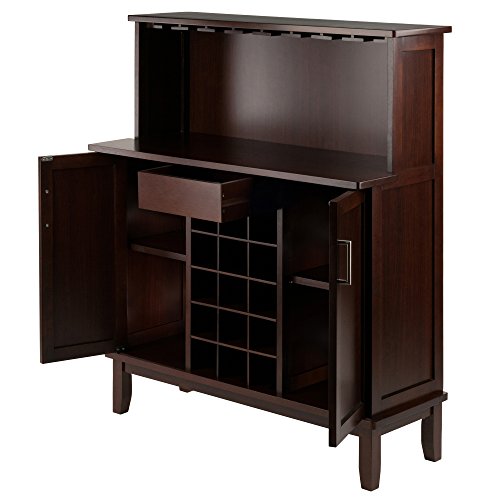 WINSOME BEYNAC BAR CAPPUCCINO WINE CABINET - CAPPUCCINO - Like New