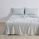 GREAT BAY HOME TENCEL LYOCELL & LINEN BLEND MAGDALENA COLLECTION KING - BLUE - Like New