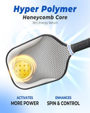 BOND PICKLBALL 16MM PICKLEBALL PADDLE RAW T700 CARBON FIBER PADDLE - PIONEER 16 - Like New