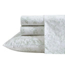 LAURA ASHLEY TWIN SIZE SHEET SET FITTED SHEET PILLOW CASE TOILE DELIGHT GREEN - Like New