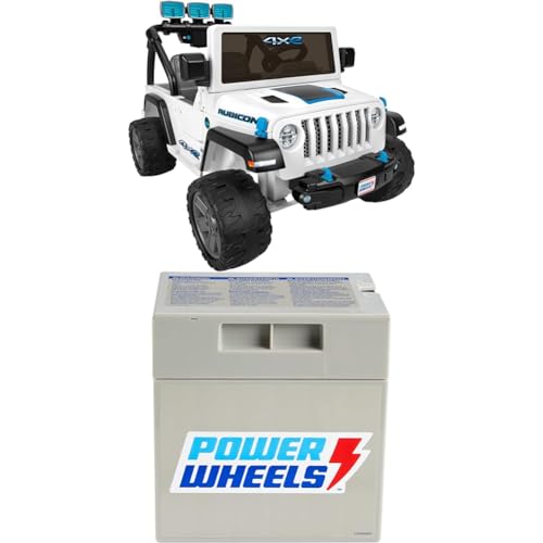 POWER WHEELS BUNDLE POWER WHEELS JEEP WRANGLER 4XE REPLACEMENT BATTERY - WHITE - Like New