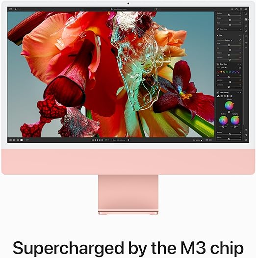 Apple 2023 iMac All-in-One 24" 4480 x 2520 M3 8GB 256GB SSD MQRT3LL/A - Pink Like New