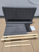 GENERIC UPHOLSTERED PLATFROM BED FRAME, HEADBOARD BED FRAME , - Scratch & Dent