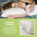 Bean Products Kapok 20" x 30" Queen Pillow - Organic Cotton Fabric - Brand New