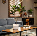Faux fig Tree in Rope Basket|39" Fake fig Tree| Vintage Home - Brand New
