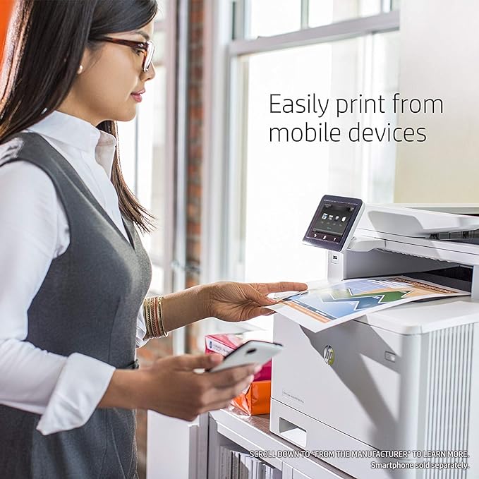 HP LaserJet Pro M477FNW Wireless Color Laser Printer Built-in Ethernet - White - Like New