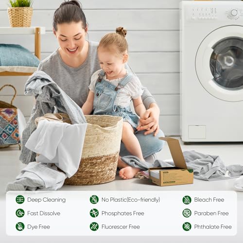 FISROA Travel laundry detergent sheets, 300 loads, Fresh Linen Scent - Brand New