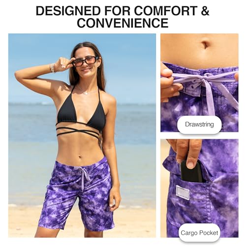 3496 Kanu Surf Womens Marina UPF 50 Active Swim Board Short (Reg & Plus Sizes) - Like New