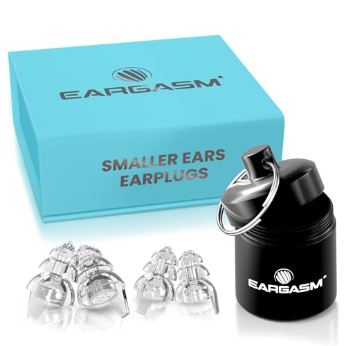 EARGASM SMALLER EARS EARPLUGS HIGH FIDELITY FILTERED REUSABLE EAR-PLUGS - Clear - Brand New