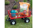 SUNNYDAZE DÉCOR UTILITY CART WITH REMOVABLE FOLDING SIDES - RED - Like New