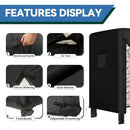 BDL 8FT LOG RACK COVER WATERPROOF FIREWOOD COVER HEAVY DUTY - BLACK - Brand New