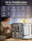KUMIKIMI 12 IN 1 FAST BABY BOTTLE WARMER CONSTANT TEMP MILK WARMER - GRAY/WHITE - Like New