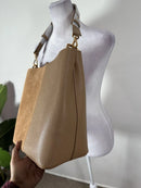 STUART WEITZMAN WOMEN’S LEATHER BUCKET BAG - BROWN - Like New