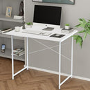 HEALSMART HOME OFFICE COMPUTER DESK MODERN HEADPHONE HOOKS 32" - WHITE - Like New