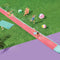 SUN SQUAD 40' DOUBLE INFLATABLE WATER SLIDES XL - PINK/BLUE - Like New