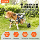 VEVOR 2 WHEELS DOG WHEELCHAIR FOR BACK LEGS - SIZE SMALL - NAVY/LIME - Like New