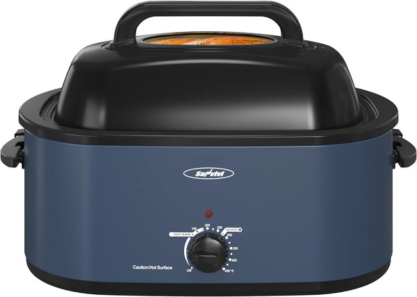 Sunvivi Roaster Oven 22Qt Electric Roaster Oven with Self-Basting Lid - Blue Like New