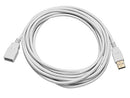 MONOPRICE 15 FEET USB 2.0 A MALE TO A FEMALE EXTENSION (108608) - WHITE - Like New