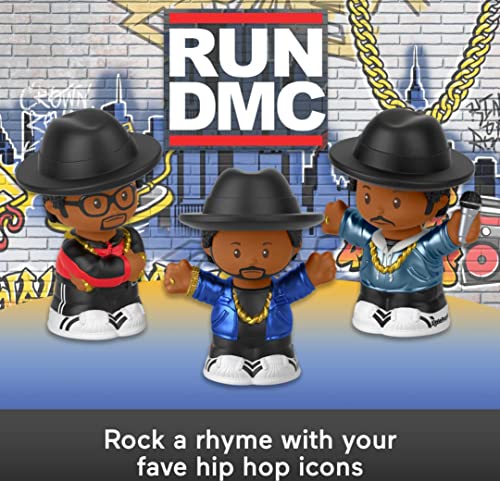 LITTLE PEOPLE COLLECTOR RUN DMC, SET OF 3 FIGURES STYLED LIKE THE ICONIC HIP HOP - Brand New