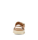 2113111 SOREL WOMEN'S REIN SLIDE SANDALS HONEST BEIGE/BLEACHED CERAMIC SIZE 8 W - Like New