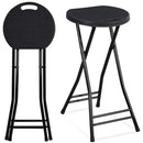 Suzile 2 Pcs 24 Inch Tall Folding Chair Portable Plastic Stool Chair Heavy Duty - Like New