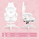 VIGOSIT CAT EARS PU LEATHER GAMING CHAIR - WHITE - Like New
