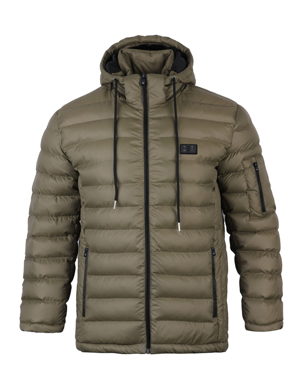 HELIOS – The Heated Coat – PAFFUTO Style – Men's - Army Green - XL - 166727 - Like New