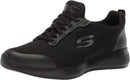 77222W Skechers Work Relaxed Fit Squad SR Women's Wide Fit BLACK Size 8 Like New