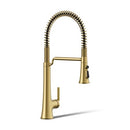 KOHLER K-23765 TONE 1.5 GPM SINGLE HOLE PRE-RINSE FAUCET VIBRANT BRASS - Like New