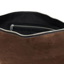 ALLSAINTS HALFMOON SUEDE SHLDR FANGO BROWN W337XC ONE SIZE - FANGO BROWN - Brand New