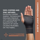 01-63176T Tommie Copper Wrist Compression Sleeve (S/M, Black) - Like New