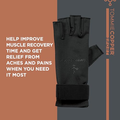 Tommie Copper Sport Compression Gloves MEN L/XL WOMEN L/XL, Black - Like New