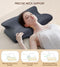 Cervical Pillow for Neck and Shoulder, Ergonomic Contour Velvet - Dark Grey - Like New