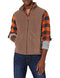 AMAZON ESSENTIALS MEN'S FULL-ZIP POLAR FLEECE VEST BROWN HEATHER M - Brand New