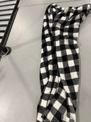 GENERIC PLAID BLACK AND WHITE FLEECE FLANNEL WOMENS XL PAJAMA PANTS - BLK WHITE - Like New