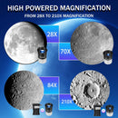 GATERDA TELESCOPE 90MM APERTURE REFRACTOR TELESCOPE FOR BEGINNERS - BLACK/WHITE - Brand New