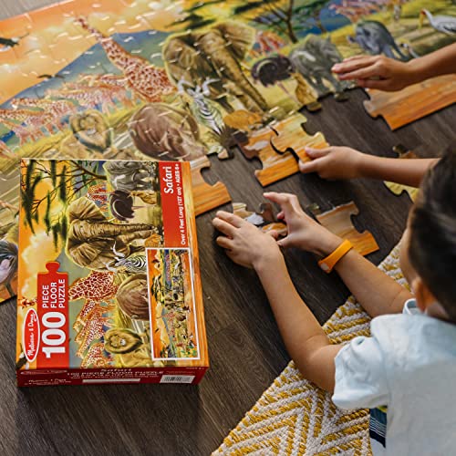 Melissa & Doug African Plains Safari Jumbo Jigsaw Floor Puzzle 100 pcs - Safari - Brand New