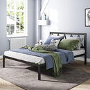 NOVILLA 14 King Bed Frame Headboard Platform Frame No Box Spring - BLACK - Like New