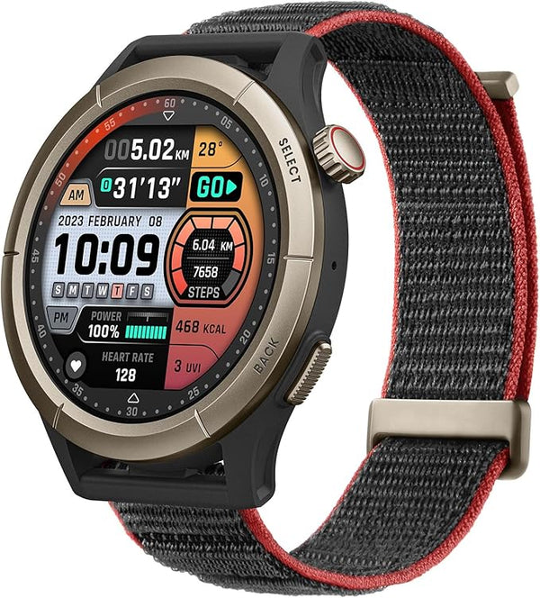 Amazfit Cheetah Pro Runner's Smart Watch 47mm AI Fitness Running - Black/Red - Like New