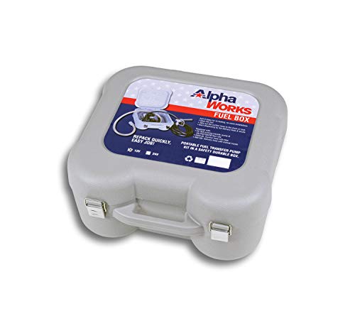 ALPHAWORKS BOX TRANSFER PUMP KIT PORTABLE 10GPM/40LPM DC 12V ALLIGATOR - GRAY - Like New