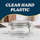 BLUESKY TRADING MINIWARE 10 OZ FLAT MASON JAR 4″ X 2.5″ 24 COUNT BT-2464 - CLEAR - Brand New