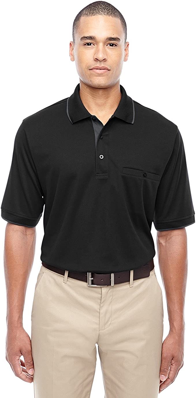 88222 Core 365 Men's Motive Performance Piqué Polo with Tipped Collar New