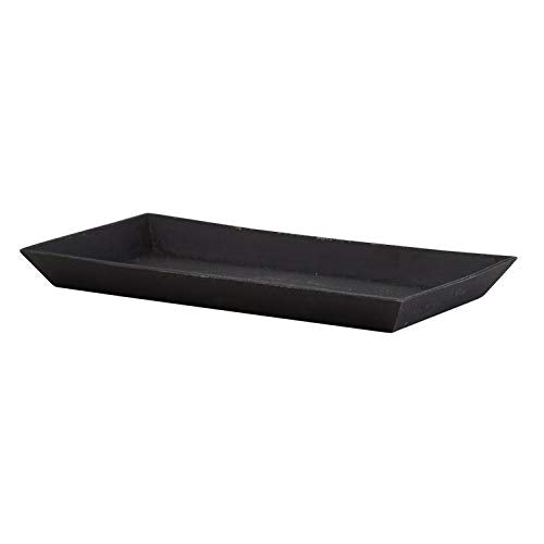 47TH & MAIN DURABLE CAST IRON SERVING TRAY, 10.2 X 5.80-INCHES, MR613 - BLACK - Like New