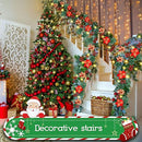 Christmas Garland with Lights, Outdoor Christmas Garland, 9ft, B0C6Q949DW, Red - Brand New