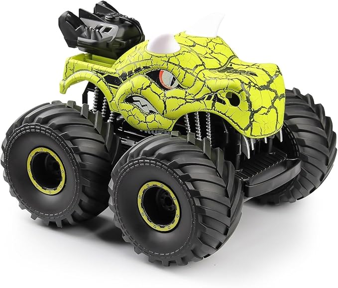 Threeking 1:18 Dinosaur RC Car Remote Control Trucks Toy 4WD TK-TCS09G - GREEN Like New