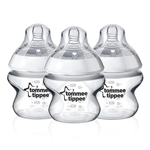 Tommee Tippee Closer to Nature Baby Bottle, Breas-Like, Extra 5oz (3 Count) Rose - Brand New